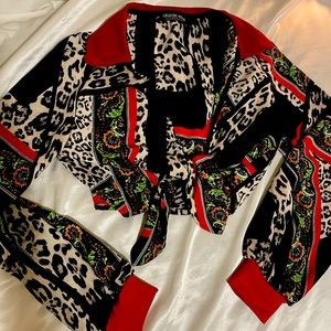 🐆Printed Collared Blouse♥️